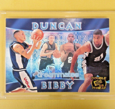 TIM DUNCAN / MIKE BIBBY  1998-99  S A M P L E  DREAMMATES     San Antonio Spurs