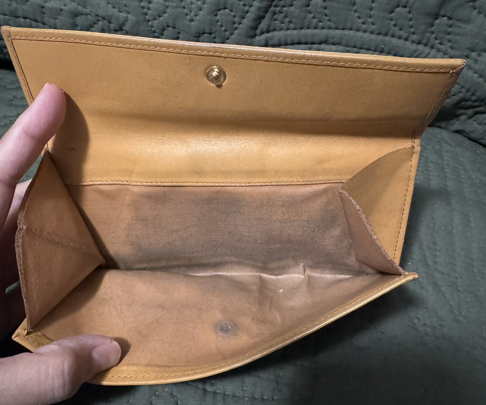 Authentic Celine Vintage Macadam  Checkbook Walle… - image 12