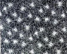 Spider & Web Glow in the Dark 100% Cotton Fabric Material