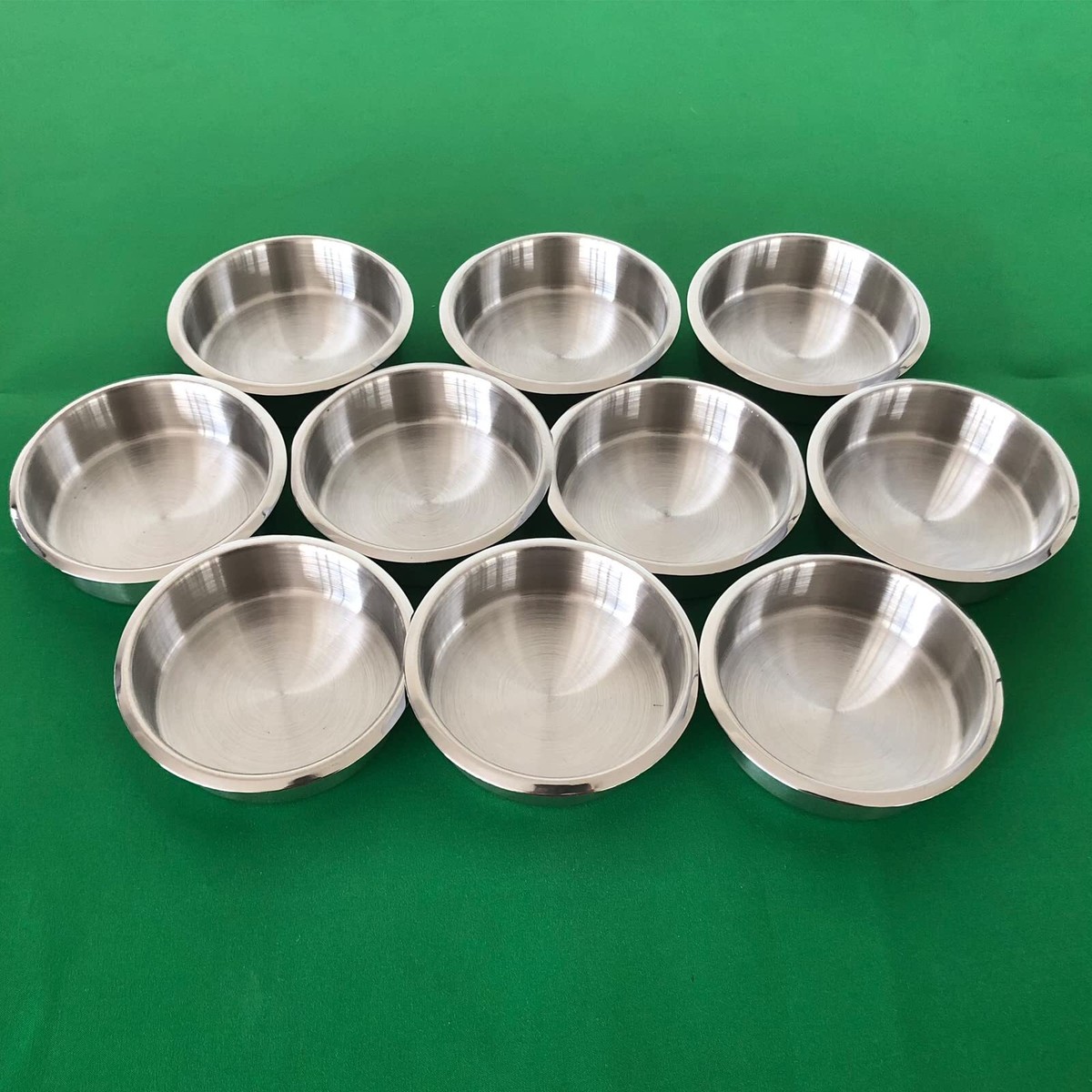 Pack Of 4 Stainless Steel Poker Table Cup Holder Inserts Recessed - View #7