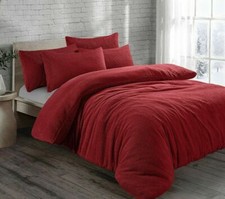 Teddy Fleece Duvet Quilt Cover Sherpa Bedding Set Thermal Warm Pillow Cases SALE