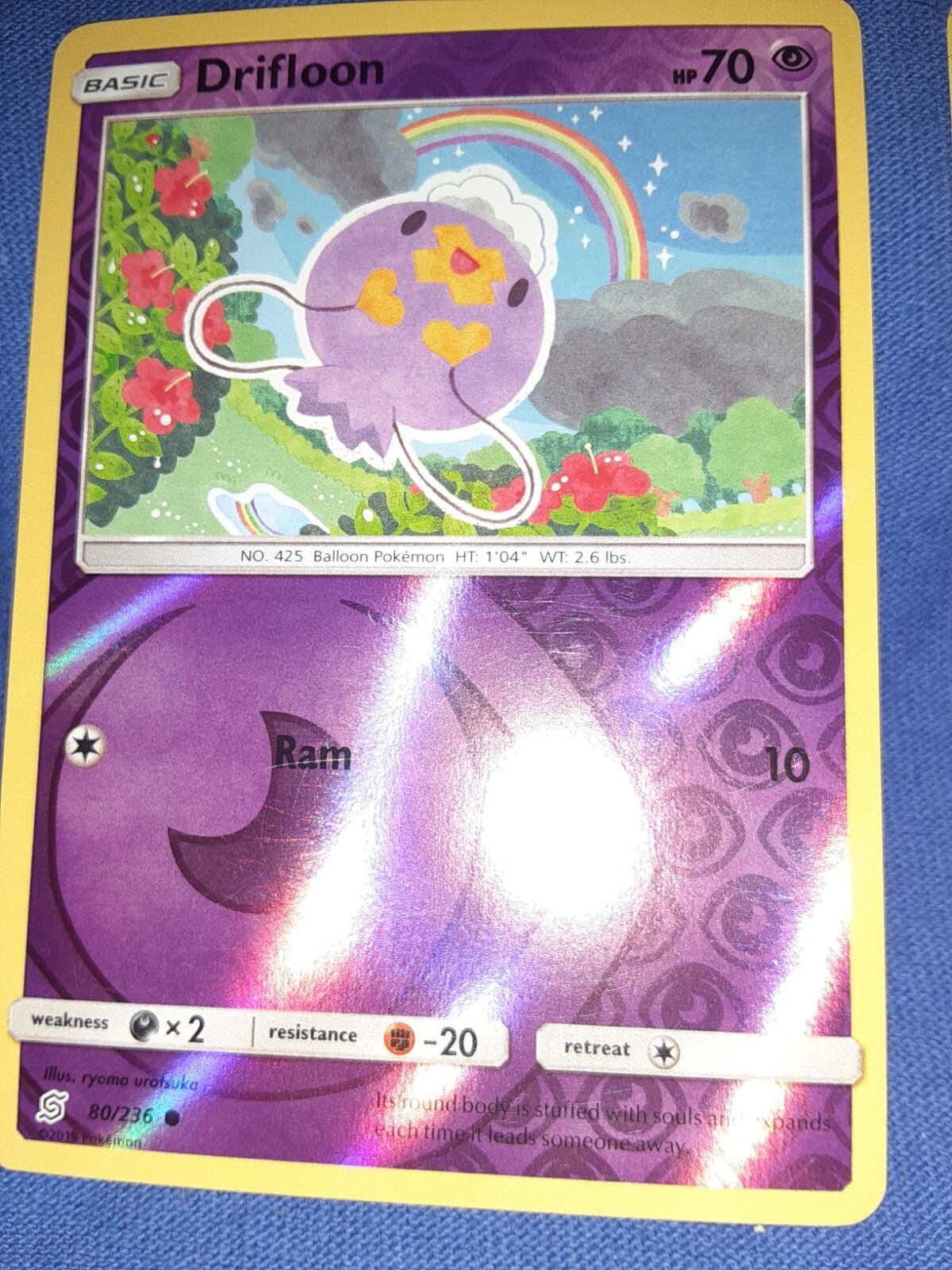 POKEMON REVERSE HOLO DRIFLOON 80/236