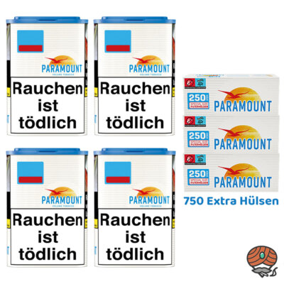 Paramount Blue Volumentabak Dose 4x 85g, 750 Blue Extra Hülsen