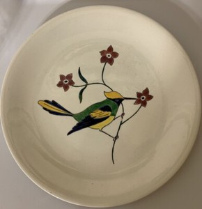 GIen FRANCE プレート Set of 5 Vintage Gien France Plates: Hand-painted French Floral