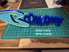 Boomerang TV Logotipo Impreso en 3D Arte Exhibición Estante Soporte de Pared Cartoon Network
