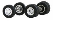 Wheels Chrome, 2 Front, 4 Rear Promotex Herpa 1/87 Truck Accessory HO Scale 5426