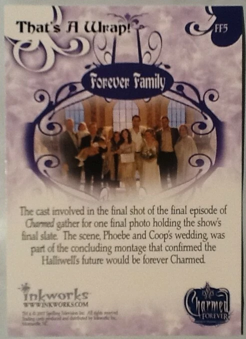 Charmed Forever Family FF5 Chase Insert Trading Card Inkworks - Image 2 of 2