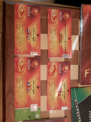 Euro 2004 Official Programme + 4 Match Tickets - Fan Book