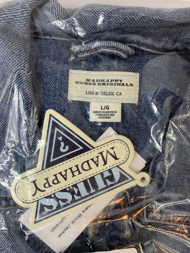MADHAPPY - GUESS Originals Denim Jacket LIMITED EDITION Mens Large Coat RARE NEW - Picture 10 of 13