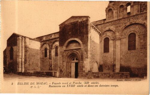 CPA Église de MOZAC - Facade nord et Porche (XII siecle) - Restaures au (244659) - Bild 1 von 1
