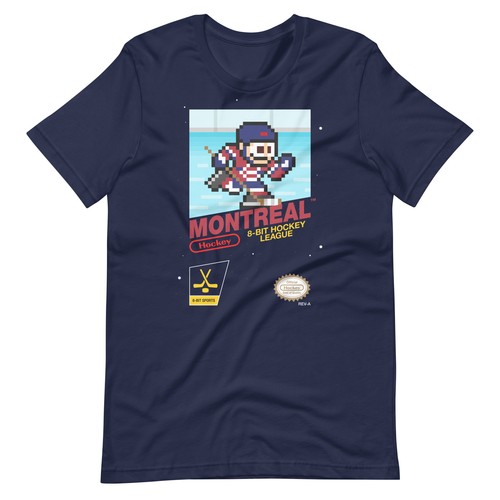 Maglietta Nintendo Montreal Canadiens Hockey Team 8 bit retrò NES - Foto 5 di 13