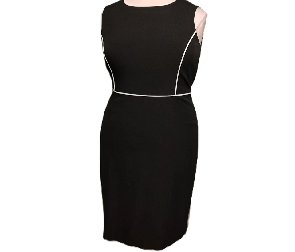 Vestido y chaqueta KASPER negro sin mangas talla 16/18 Foto 4 de 4