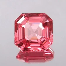 Natural Padparadscha Sapphire Asscher Cut Certified 11.55 Ct Loose Gemstone