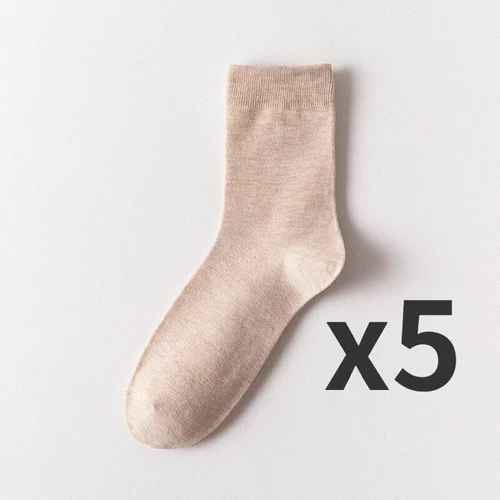 5Pairs Combed Cotton Socks Business Men High Quality Long Casual Mid Tube Socks - Picture 18 of 40