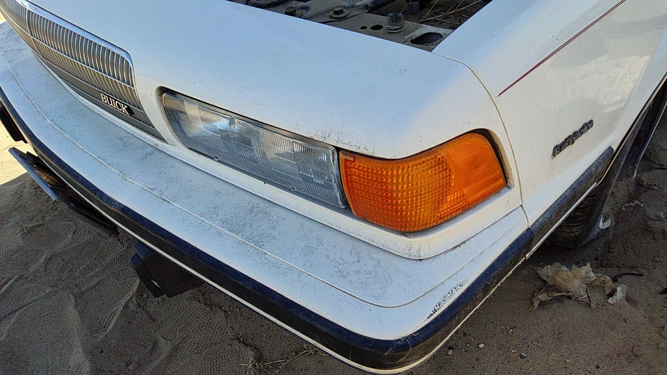 1989 90 Buick Century Complete Header Panel Assembly Oem Headlights Grille White - Image 2 of 4