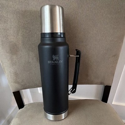Stanley Black Stainless Steel Insulated Bottle with Handle and Twist Lid