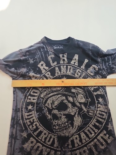 Archaic Affliction Mens Black T Shirt Crewneck Graphic Large USA - Picture 9 of 15