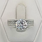 STUNNING .925 Vintage Sterling Silver Estate Ring Size 7 Colorless stone