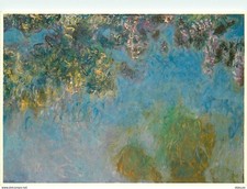 Postcard - Art - Painting - Claude Monet - Blue Rain (Wisteria), 1920-2