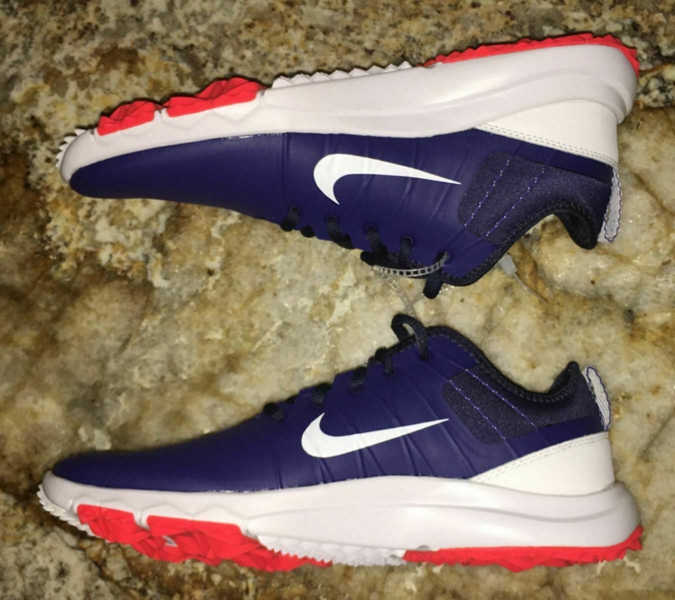 NIKE Free Inspired Impact 2 Deep Royal Blue White Golf Shoes Cleats Womens 8.5 thumbnail 3