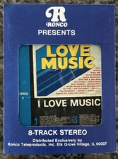 Ronco - I Love Music 8 Track Tape - Rebuilt And Play Tested With Sleeve.