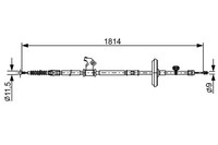 Handbremsseil Seilzug FÜR Opel Astra J (P10) - Bosch 1 987 482 502