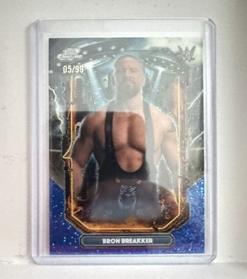 2026 Topps Chrome Cosmic WWE Bron Breakker Extraterrestrial Talent Blue Moon /99