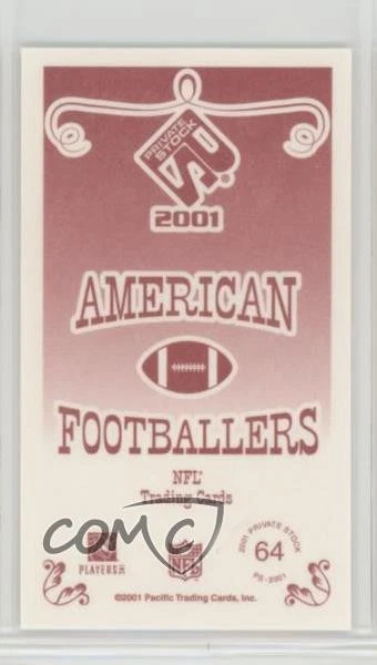 2001 Pacific Private Stock PS-2001 Minis Large Card Numbers Tiki Barber #64 - Image 2 of 2