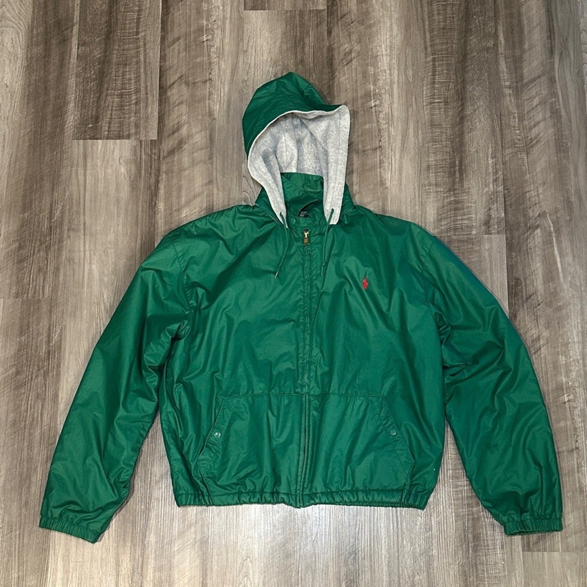 Polo by Ralph Lauren Vintage Made in USA Fleece Line Snap Hood