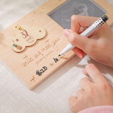Wooden Baby Milestone Sonogram Picture Frame Home Table Decoration Fun Creative