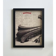 Chrome Hearts vintage wooden cross photo Poster framed 9x11