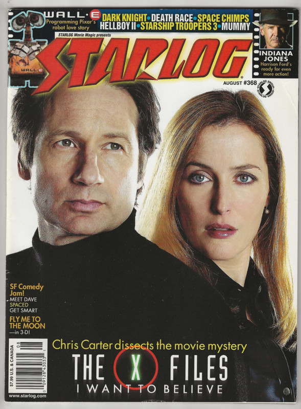 STARLOG # 368 MAGAZINE HORROR SCI-FI MOVIE X-FILES INDIANA JONES WALL-E MUMMY