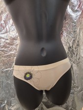 New Vintage Nude Victoria's Secret Low Rise Thong Panty Small 5
