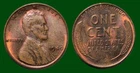 1940 Lincoln Red Brown Toned Copper Wheat Cent F-Very-Fine Circulated Ungraded