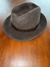 Elegant Vintage Makins New York Luxury Felt Classic Fedora Hat XL Trilby Brown