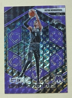 2024-25 Panini Mosaic Victor Wembanyama Epic Performers Purple /175 Spurs 
