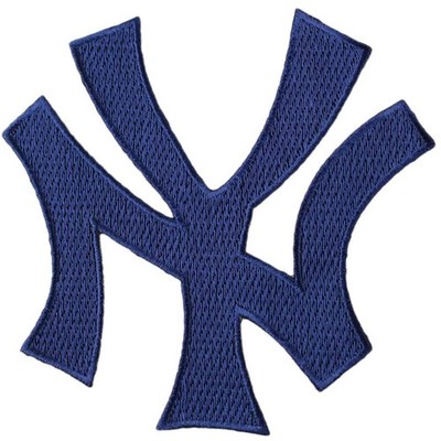 New York Yankees Patch Jersey Lettering Interlocking 'NY' Blue
