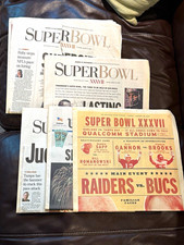 2003 Super Bowl XXXVII San Diego Union Tribune Newspaper Lot Raiders Buccaneers