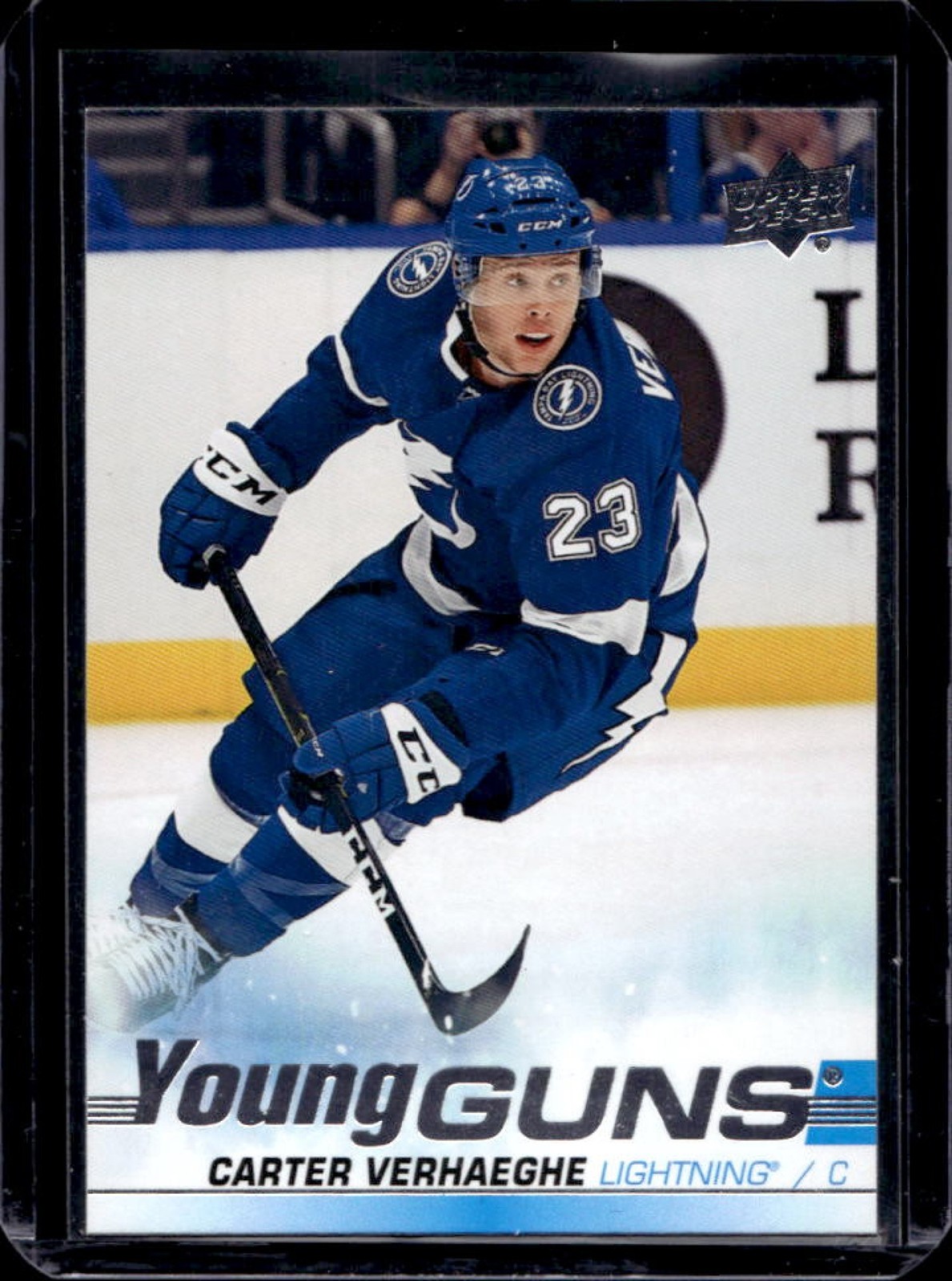 2019-20 Upper Deck Carter Verhaeghe Rookie Young Guns RC #224 Lightning