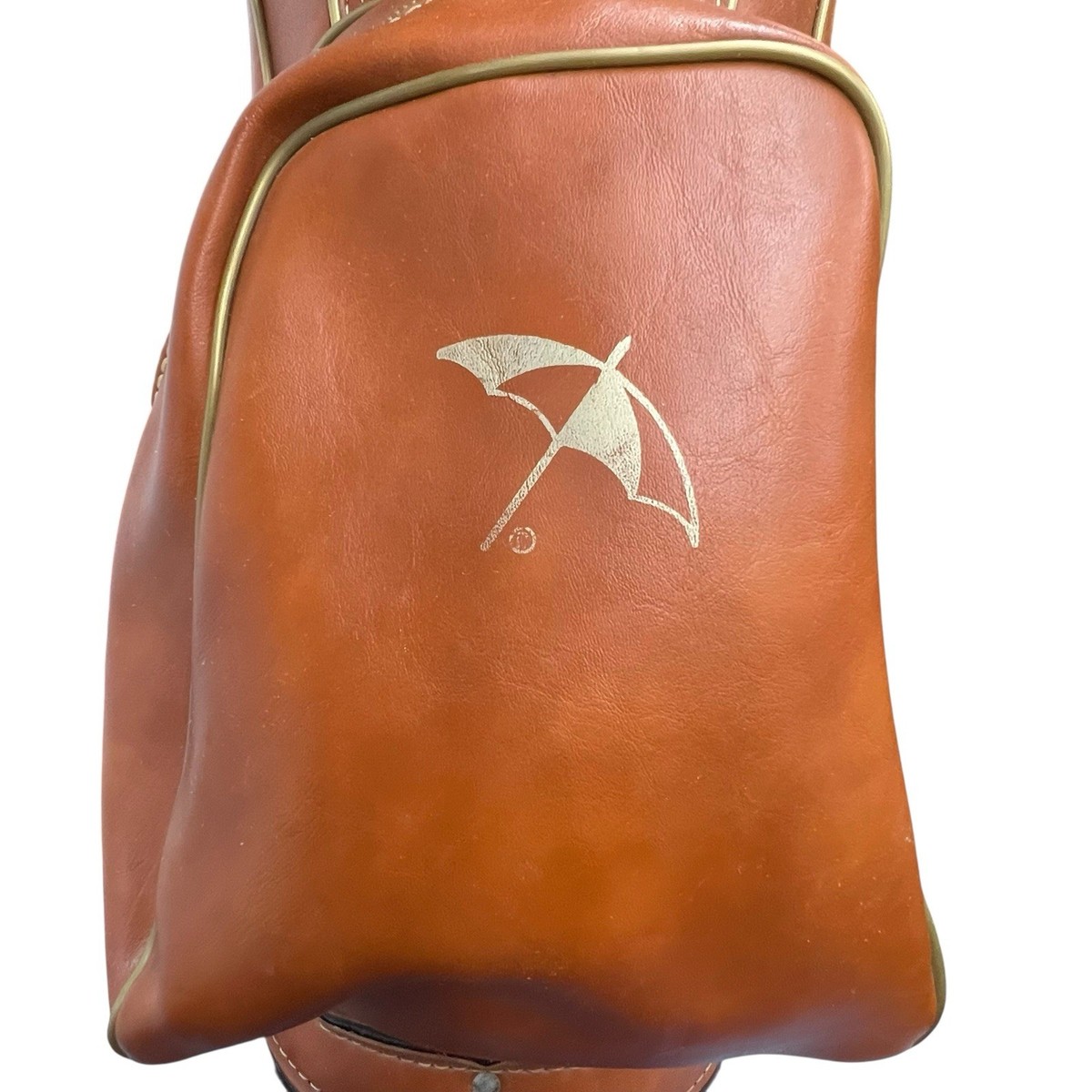 Arnold Palmer Vintage Leather Golf Club Bag 6 Way w/ Rain Cover
