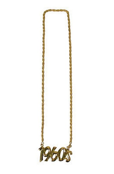 Halskette Mit Jahreszahl 1960´S Gold Kette Fasching Karneval 60Er Jahre Neu 9072-image