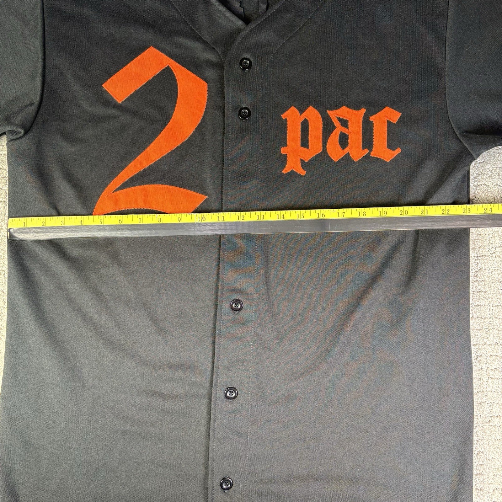 VLONE x Tupac 2Pac Baseball Jersey Black Orange Size … - Gem