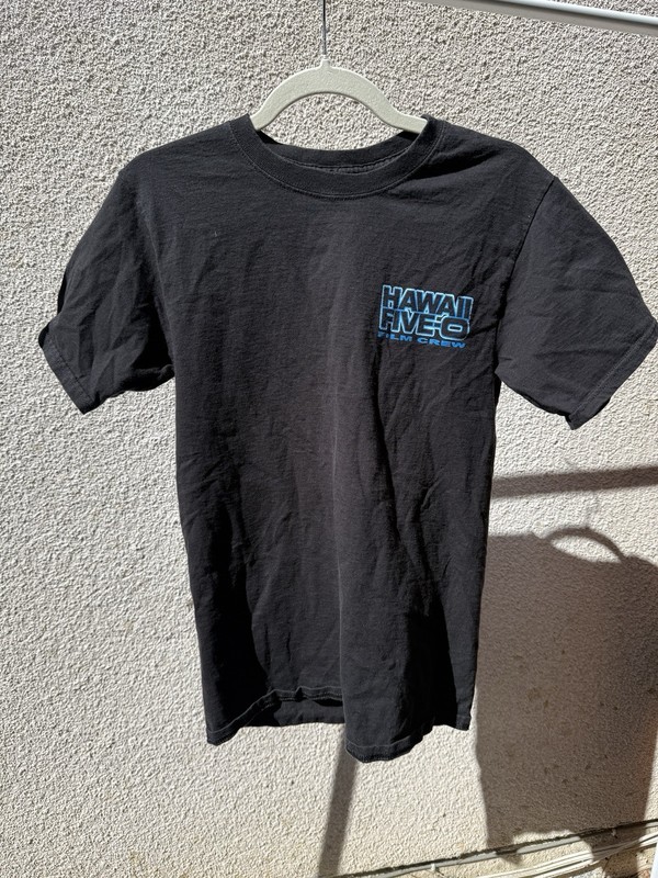 Hawaii Five-O Men's Black Graphic Print Crew Neck T-Shirt TV Show Season 7