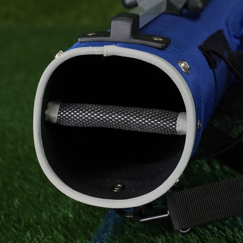 A99 Golf C9 Range Sunday Pencil Carry Bag Royal Blue 2-Way Divider W/ Rainhood - Picture 6 of 16