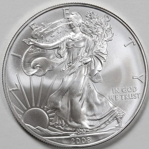 2008 American Silver Eagle #2 (BU) in a Capsule - PRISTINE - ORIGINAL OWNER!