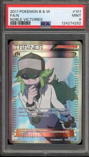 Pokemon N Noble Victories Full Art #101 PSA 9 Mint