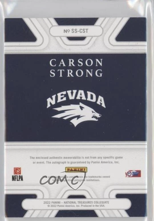 2022 Panini National Treasures Collegiate Red /11 Carson Strong Rookie Auto RC - Image 2 of 2