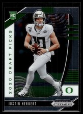 Justin Herbert 2020 Panini Prizm Draft Picks Rookie A Card #102. rookie card picture