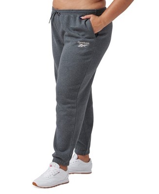 Reebok Women s Plus Shine Fleece Jogger Pants Dark Grey Heather 2X/18-20W NEW!!!