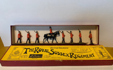 Britains Royal Sussex Regiment No. 36 Pre War Set of 8 Toy Soldiers W. Britain